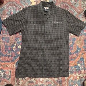 Harley-Davidson Men's Black and Gray Casual Shirt